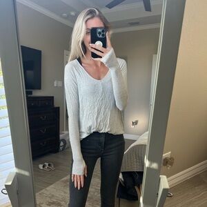 Abercrombie Striped Open Back Sweater